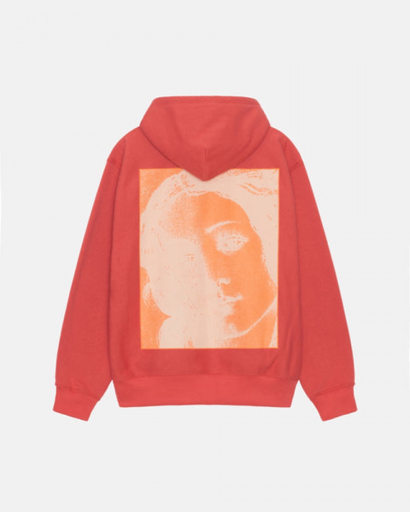 Stussy Venus Zip Hood Gensere Dame Rød Norge | OKS-8357