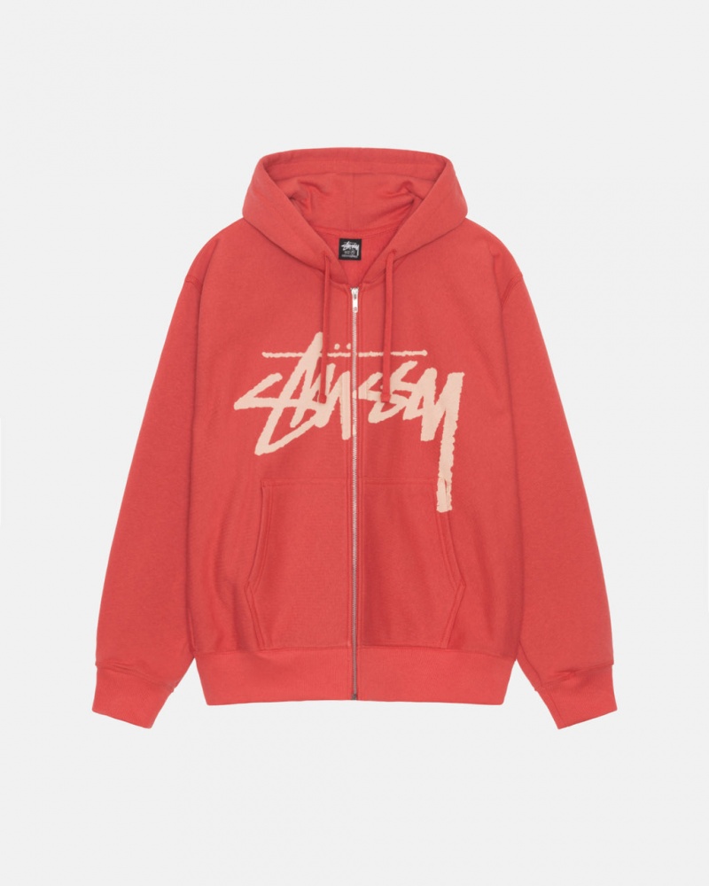 Stussy Venus Zip Hood Gensere Dame Rød Norge | OKS-8357