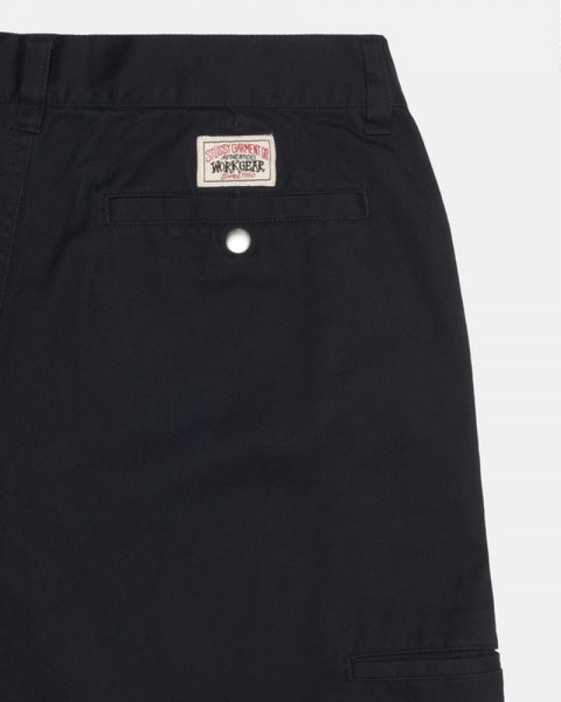 Stussy Workgear Trouser Twill Bukse Dame Svarte Norge | VZH-7233