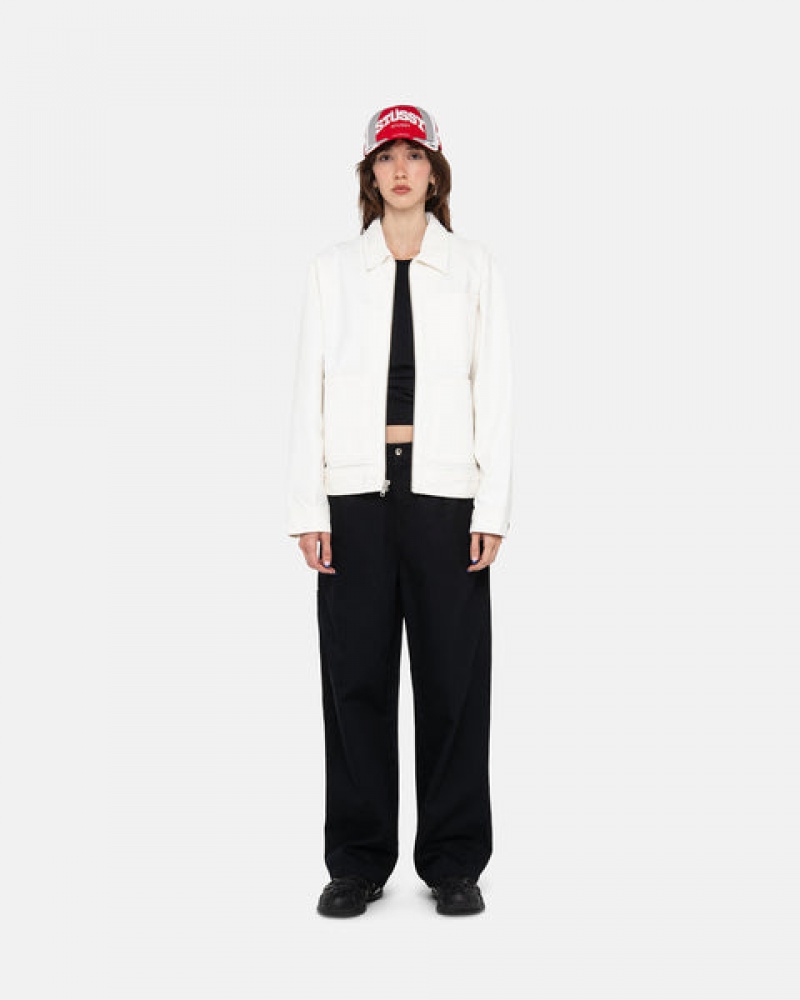 Stussy Workgear Trouser Twill Bukse Dame Svarte Norge | VZH-7233