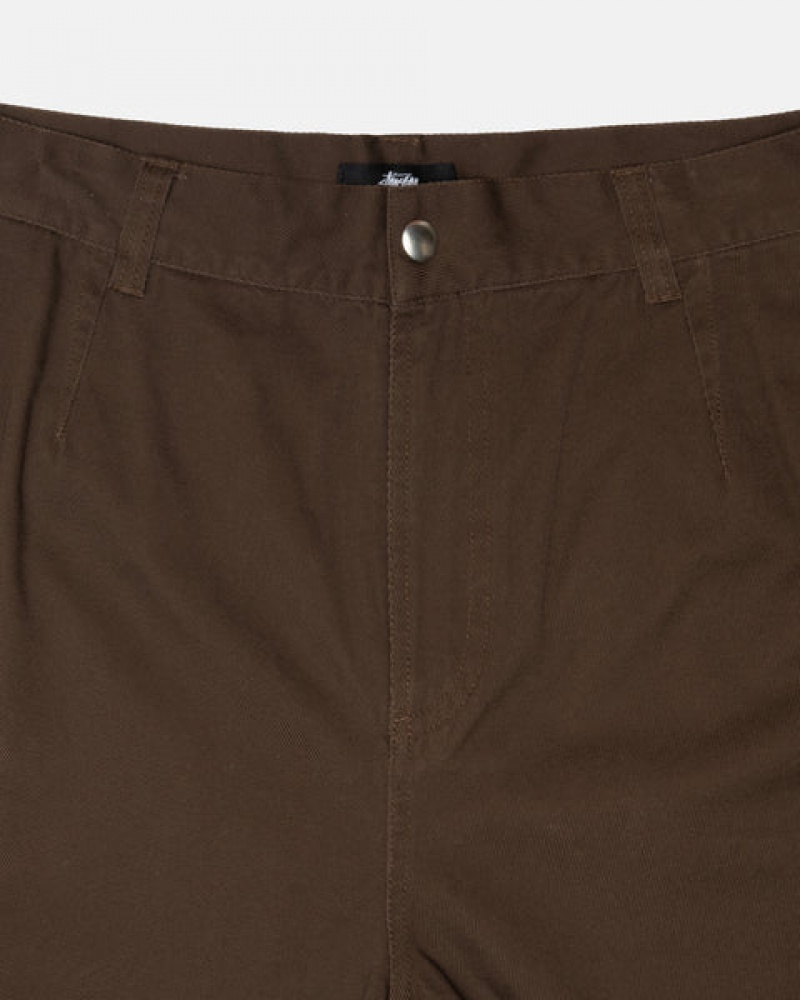 Stussy Workgear Trouser Twill Bukse Dame Brune Norge | YIW-0723