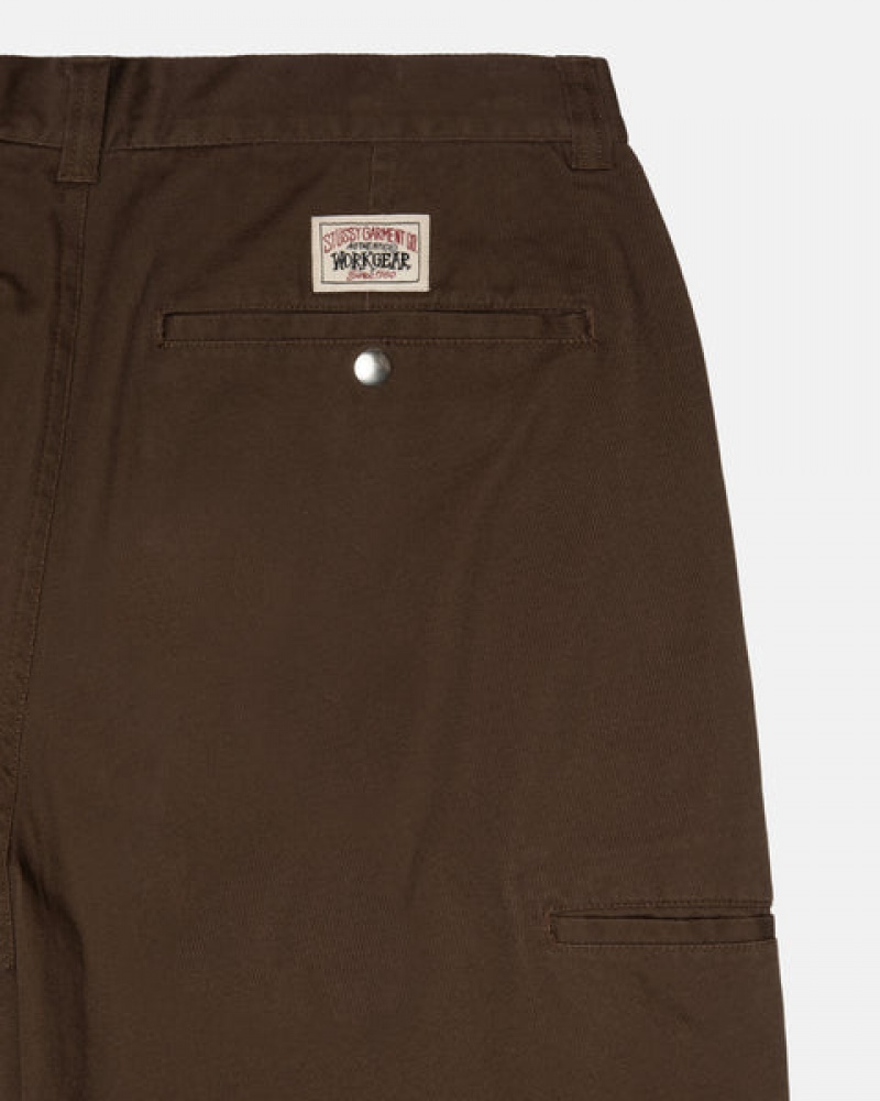 Stussy Workgear Trouser Twill Bukse Dame Brune Norge | YIW-0723