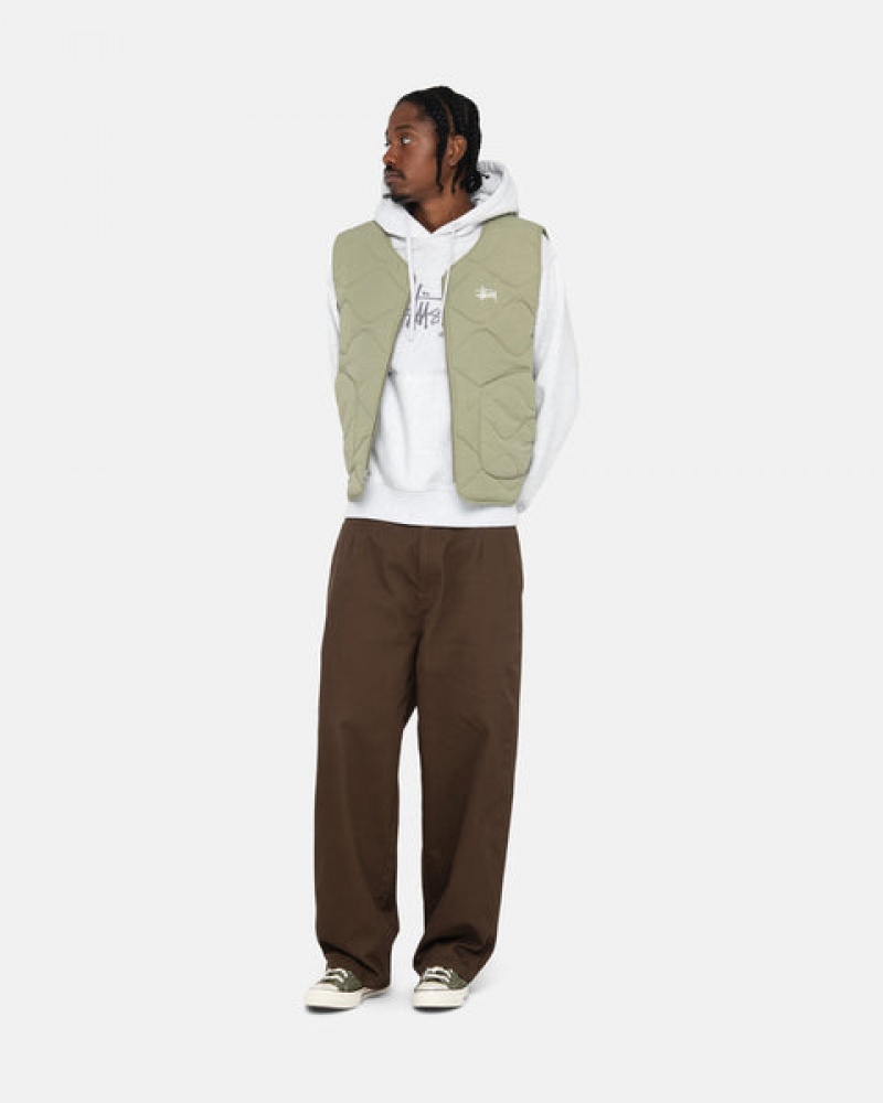 Stussy Workgear Trouser Twill Bukse Dame Brune Norge | YIW-0723