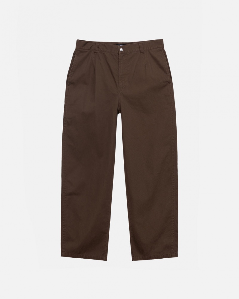 Stussy Workgear Trouser Twill Bukse Dame Brune Norge | YIW-0723