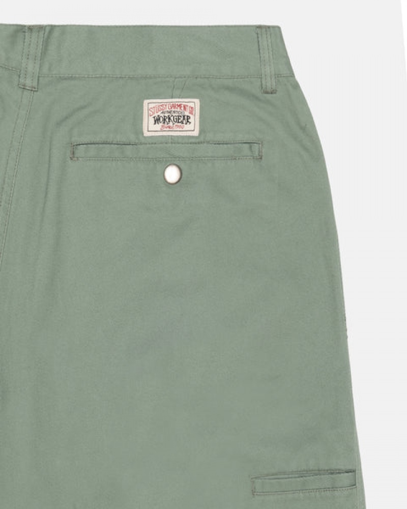 Stussy Workgear Trouser Twill Bukse Dame Grønn Norge | LLJ-5859