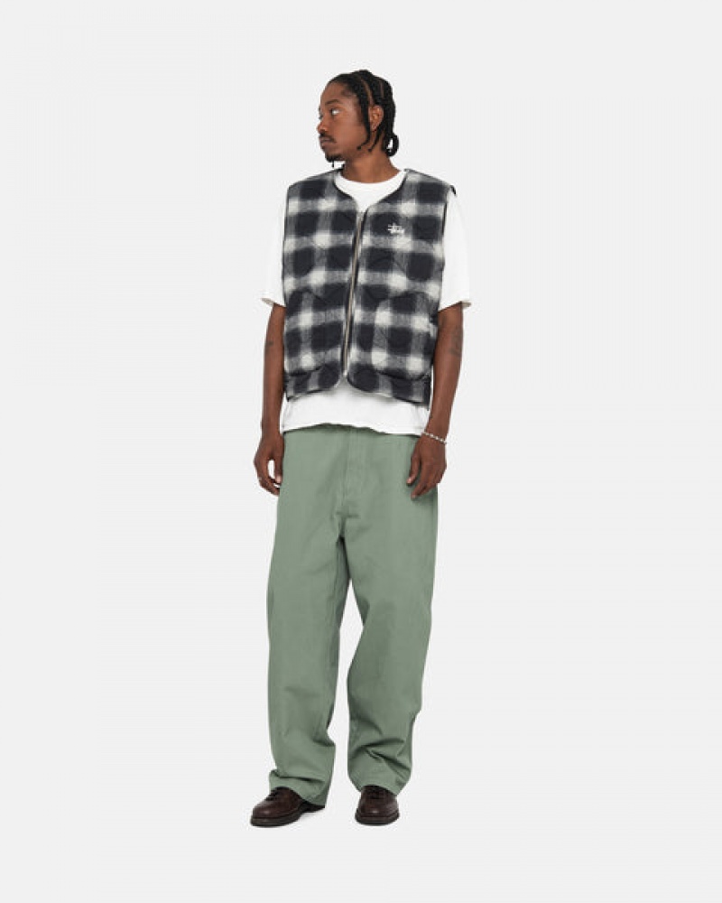 Stussy Workgear Trouser Twill Bukse Dame Grønn Norge | LLJ-5859