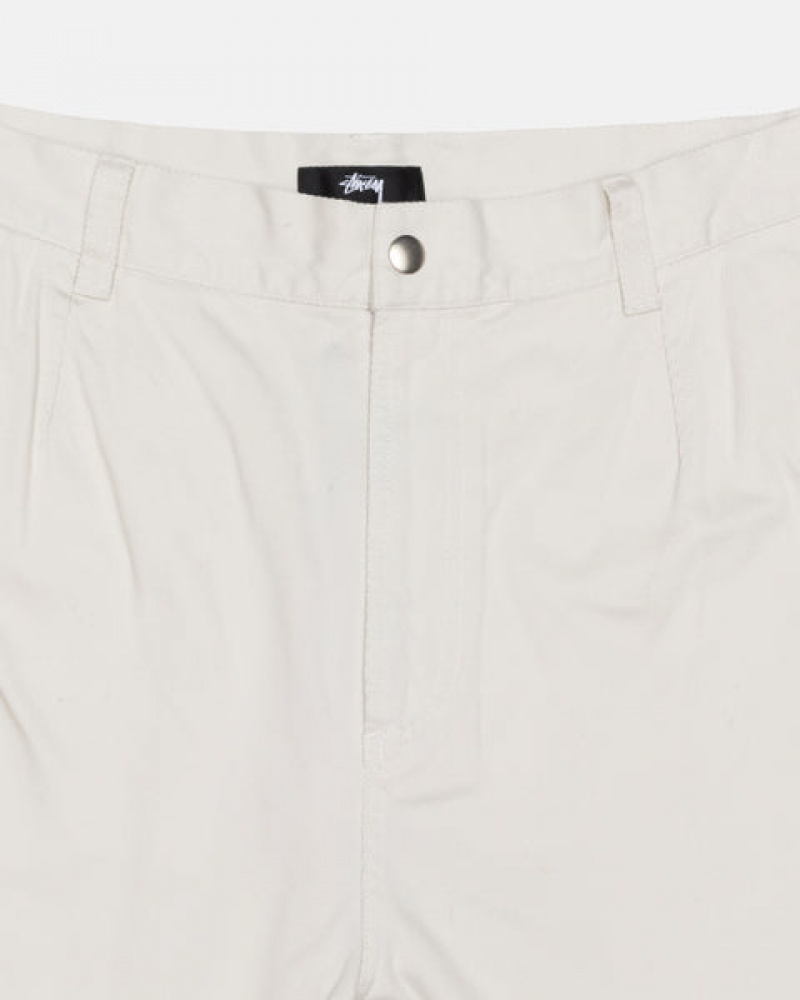 Stussy Workgear Trouser Twill Bukse Dame Hvite Norge | TTS-4132