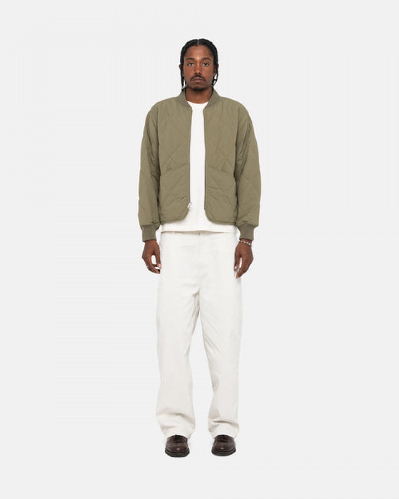 Stussy Workgear Trouser Twill Bukse Dame Hvite Norge | TTS-4132